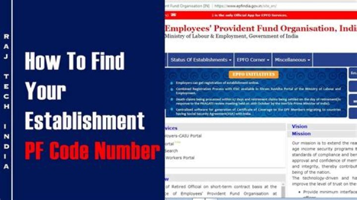 How can I fill establishment code in PF account?