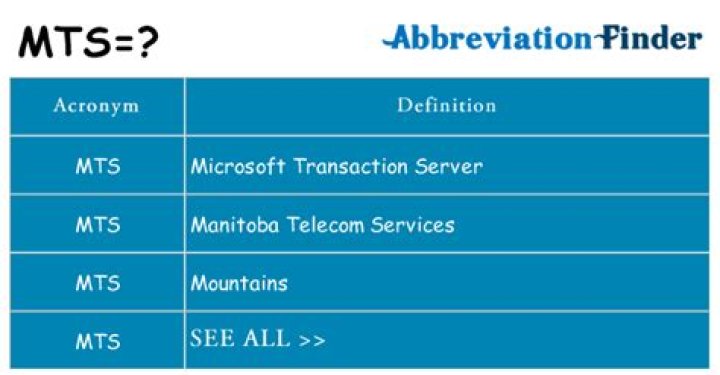 What does MTS mean on my TV?